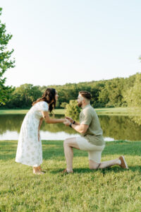 man proposing to his soon to be fiance at harlinsdale farm in franklin, tennessee